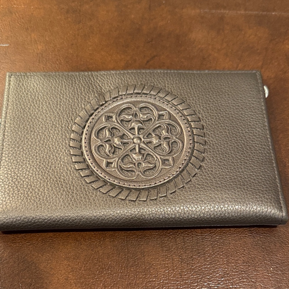 Brown Embossed Leather Wallet